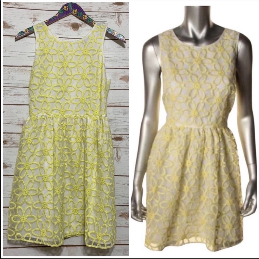 Victoria’s Secret Yellow embroidered flower dress
